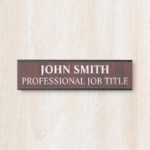 Plaque de nom de porte de bureau professionnel mod (Devant)