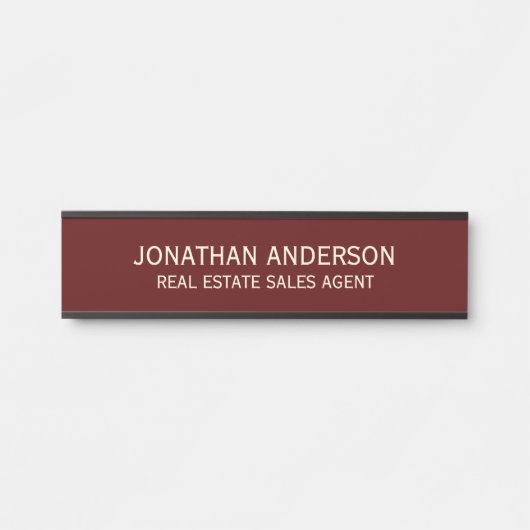 Plaque de nom de porte de bureau professionnel mod (Devant)