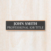 Plaque de nom de porte de bureau professionnel mod (Devant)