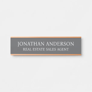 Plaque de nom de porte de bureau professionnel mod