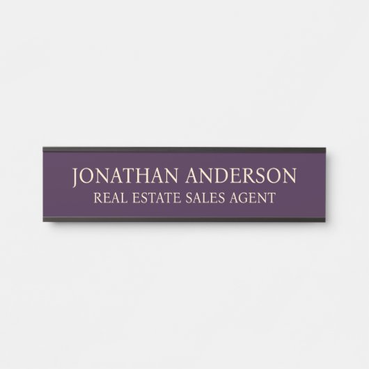 Plaque de nom de porte de bureau professionnel mod (Devant)