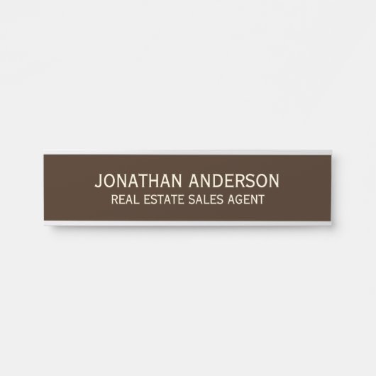 Plaque de nom de porte de bureau professionnel mod (Devant)
