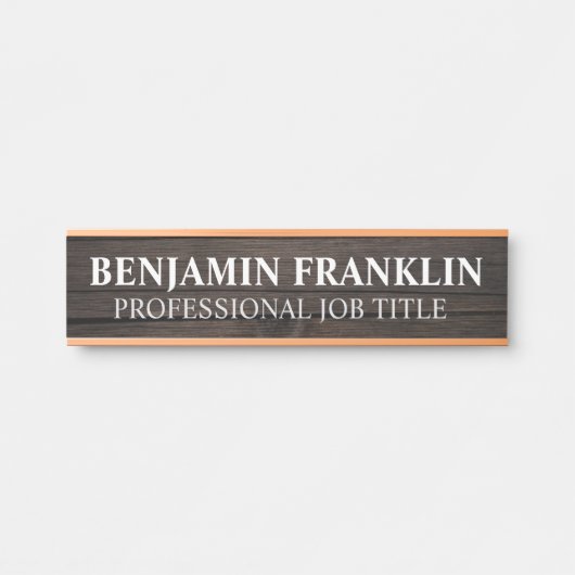 Plaque de nom de porte de bureau professionnel mod (Devant)