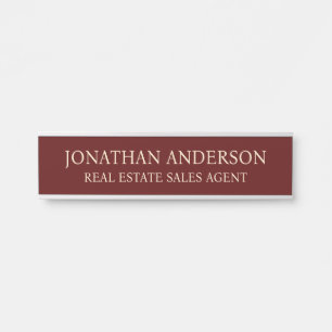 Plaque de nom de porte de bureau professionnel mod