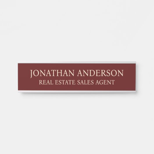 Plaque de nom de porte de bureau professionnel mod (Devant)