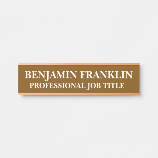 Plaque de nom de porte de bureau professionnel mod (Devant)