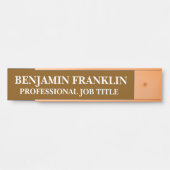 Plaque de nom de porte de bureau professionnel mod (Devant)