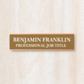 Plaque de nom de porte de bureau professionnel mod (Devant)