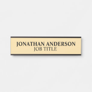 Plaque de nom de porte de bureau professionnel mod