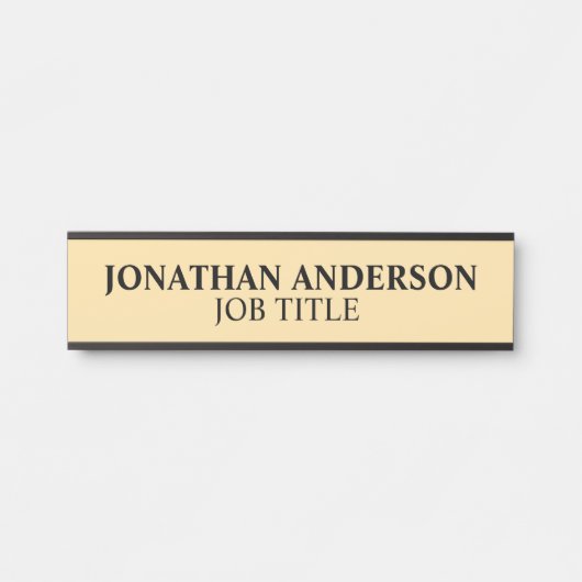 Plaque de nom de porte de bureau professionnel mod (Devant)
