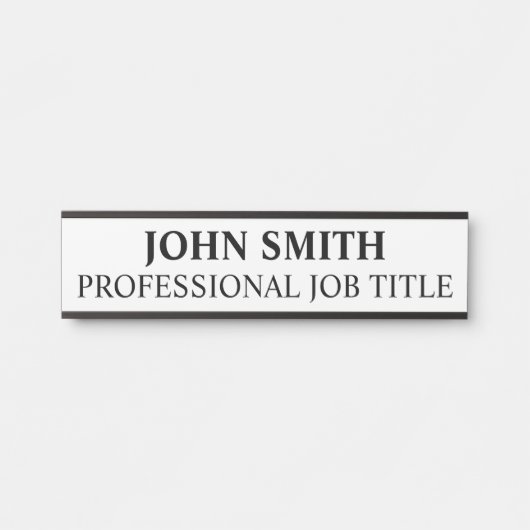 Plaque de nom de porte de bureau professionnel mod (Devant)