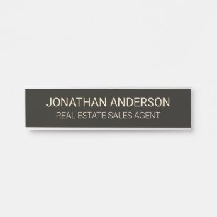 Plaque de nom de porte de bureau professionnel mod