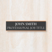 Plaque de nom de porte de bureau professionnel mod (Devant)