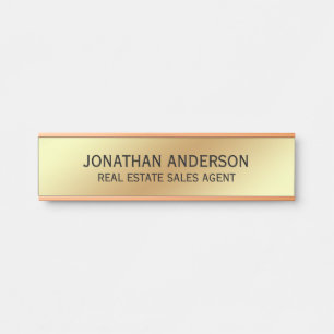 Plaque de nom de porte de bureau professionnel mod