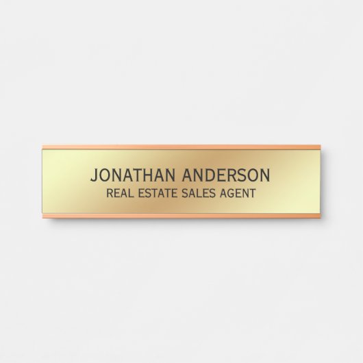 Plaque de nom de porte de bureau professionnel mod (Devant)