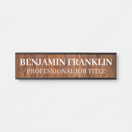 Plaque de nom de porte de bureau professionnel mod (Devant)