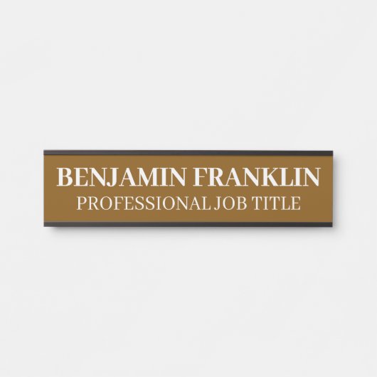 Plaque de nom de porte de bureau professionnel mod (Devant)