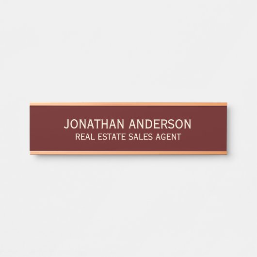 Plaque de nom de porte de bureau professionnel mod (Devant)