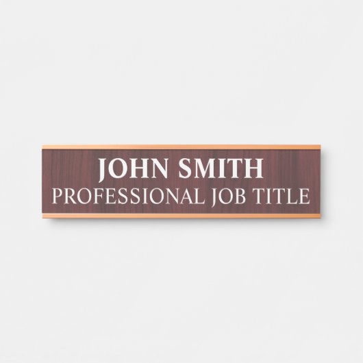Plaque de nom de porte de bureau professionnel mod (Devant)
