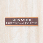 Plaque de nom de porte de bureau professionnel mod (Devant)