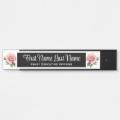 Plaque de nom de porte de bureau Roses roses (Devant)