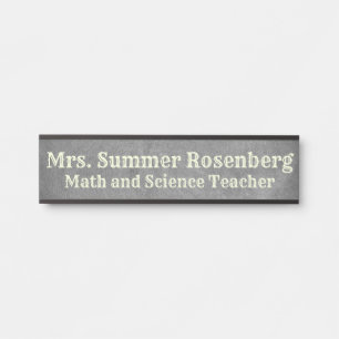 Plaque de nom de porte de classe de tableau noir p