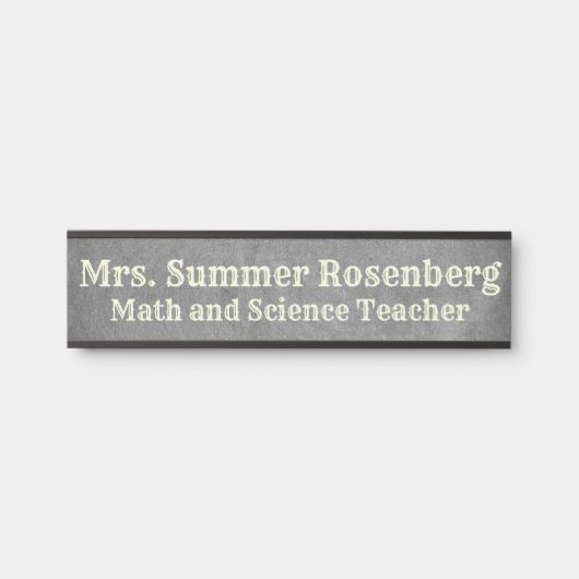 Plaque de nom de porte de classe de tableau noir p (Devant)