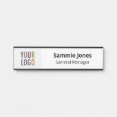 Plaque de nom de porte interchangeable avec logo n (Devant)