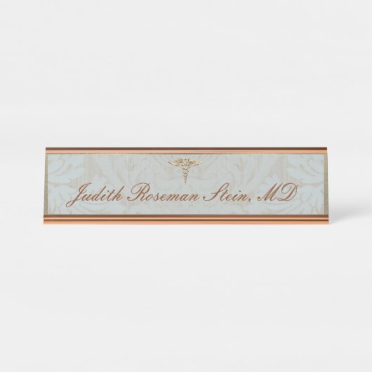 Plaque de nom de professionnel de la médecine élég (Devant)