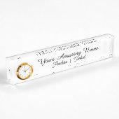 Plaque De Nom De Verre Personnalisable Avec Horlog
