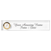 Plaque De Nom De Verre Personnalisable Avec Horlog (Devant)