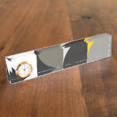 Plaque de nom du bureau Abstrait (Taille)