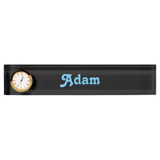 Plaque de nom du bureau Adam (Devant)