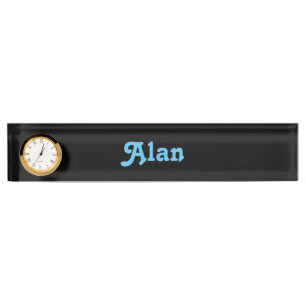 Plaque de nom du bureau Alan