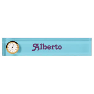 Plaque de nom du bureau Alberto