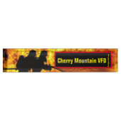 Plaque de nom du bureau Cherry Mountain VFD Flames (Devant)