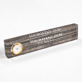 Plaque de nom du bureau d'affaires Rustic Wood