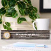 Plaque de nom du bureau d'affaires Rustic Wood