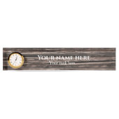 Plaque de nom du bureau d'affaires Rustic Wood (Devant)