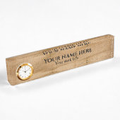 Plaque de nom du bureau d'affaires Rustic Wood
