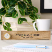 Plaque de nom du bureau d'affaires Rustic Wood
