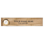 Plaque de nom du bureau d'affaires Rustic Wood (Devant)