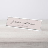 Plaque de nom du bureau de calligraphie moderne mi (Devant)