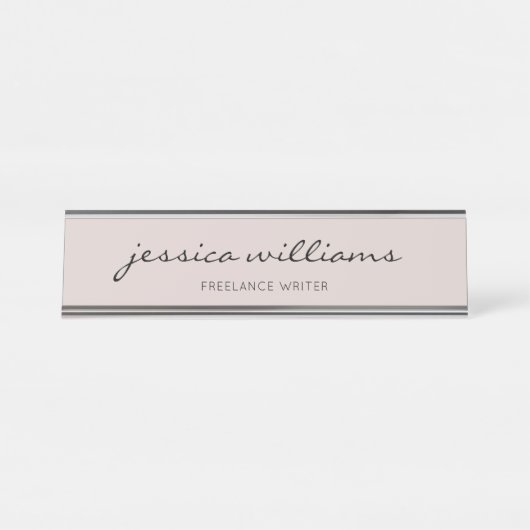 Plaque de nom du bureau de calligraphie moderne mi (Devant)