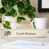Plaque de nom du bureau de courses de vélos