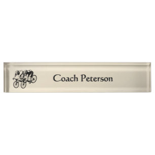 Plaque de nom du bureau de courses de vélos