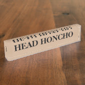 Plaque de nom du bureau de Honcho Head (Taille)