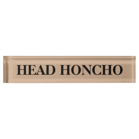 Plaque de nom du bureau de Honcho Head (Devant)