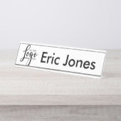 plaque de nom du bureau de l'employé du logo de l' (Devant)