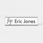 plaque de nom du bureau de l'employé du logo de l' (Devant)